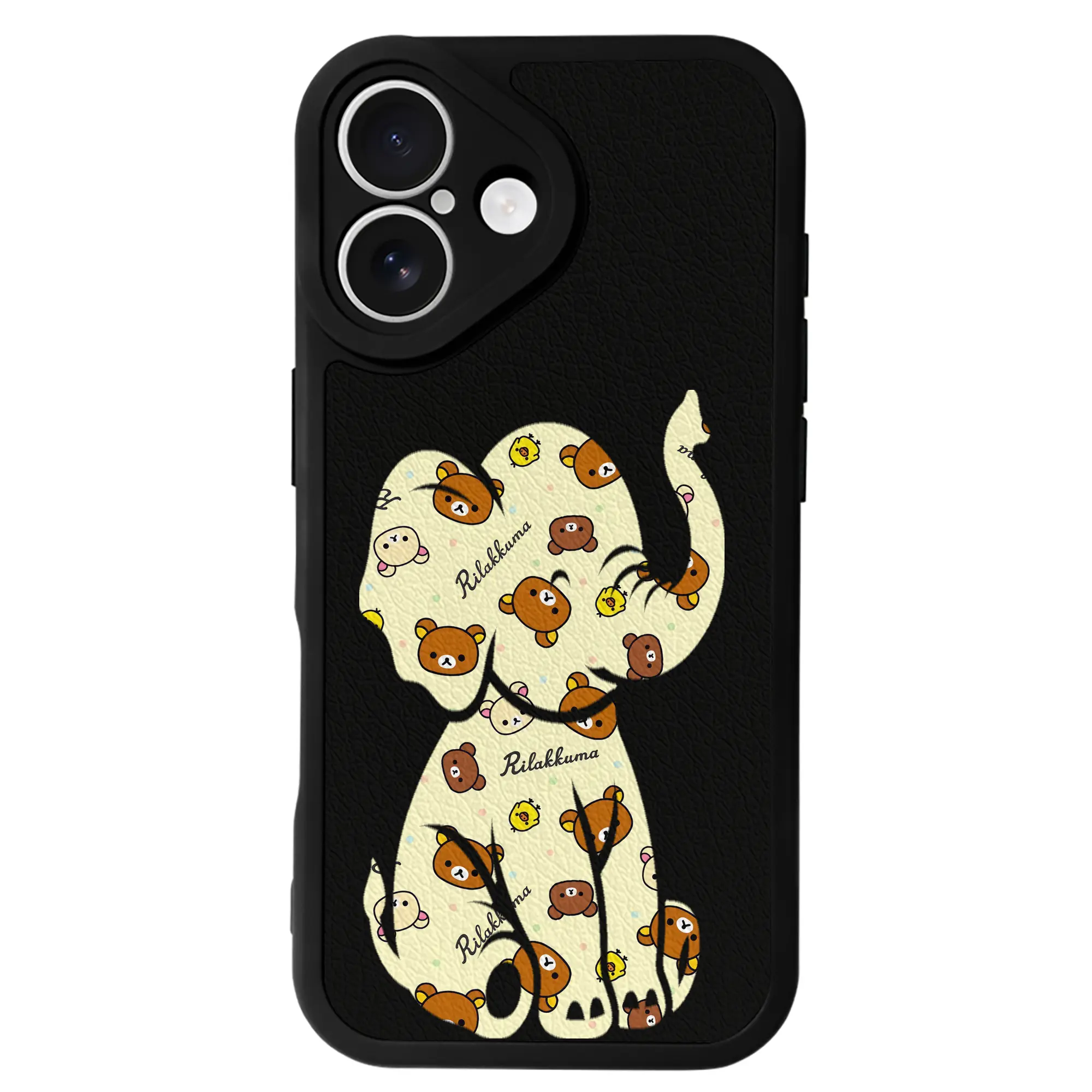 リラックマ (Rilakkuma) グッズ リラックマ (Rilakkuma) - IPhone 16シリーズ対応 ・ シリコンスマホケース ・ レザー調 ・ 高精度フィット ・ 耐衝撃 ・ ワイヤレス充電対応 ・ 精密カット